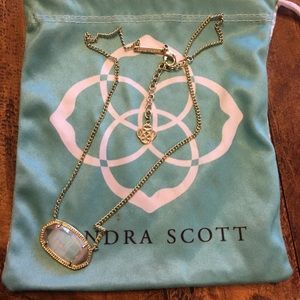 Kendra Scott Dylan clear iridescent necklace
